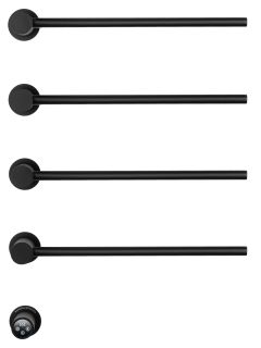 Полотенцесушитель электрический встраиваемый Wonzon & Woghand Hamburg WW-AL314-MB 46x72 см с внутренней частью чёрный матовый